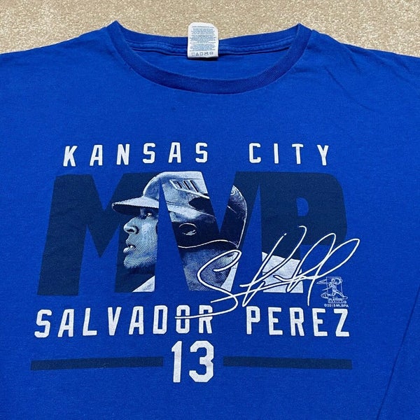 Youth Salvador Perez Royal Kansas City Royals Player Logo Jersey