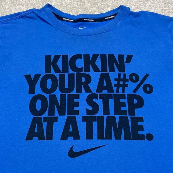 Nike T Shirt Men Small Adult Run Retro Kick Butt Swoosh Gym Run | SidelineSwap