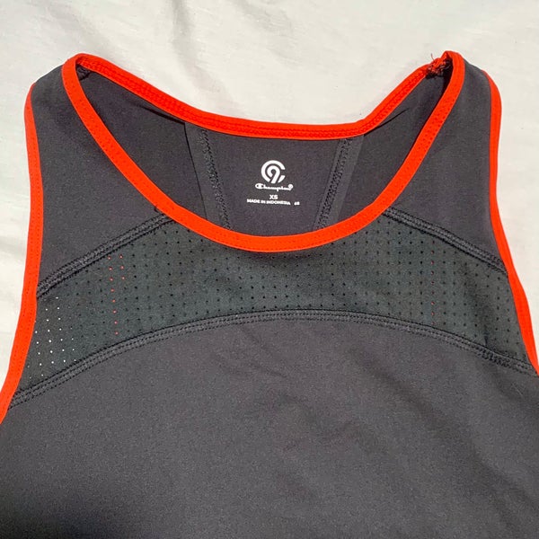 Champion C9 Duo Dry+ Cutout Racerback Workout Tank with Mesh Top