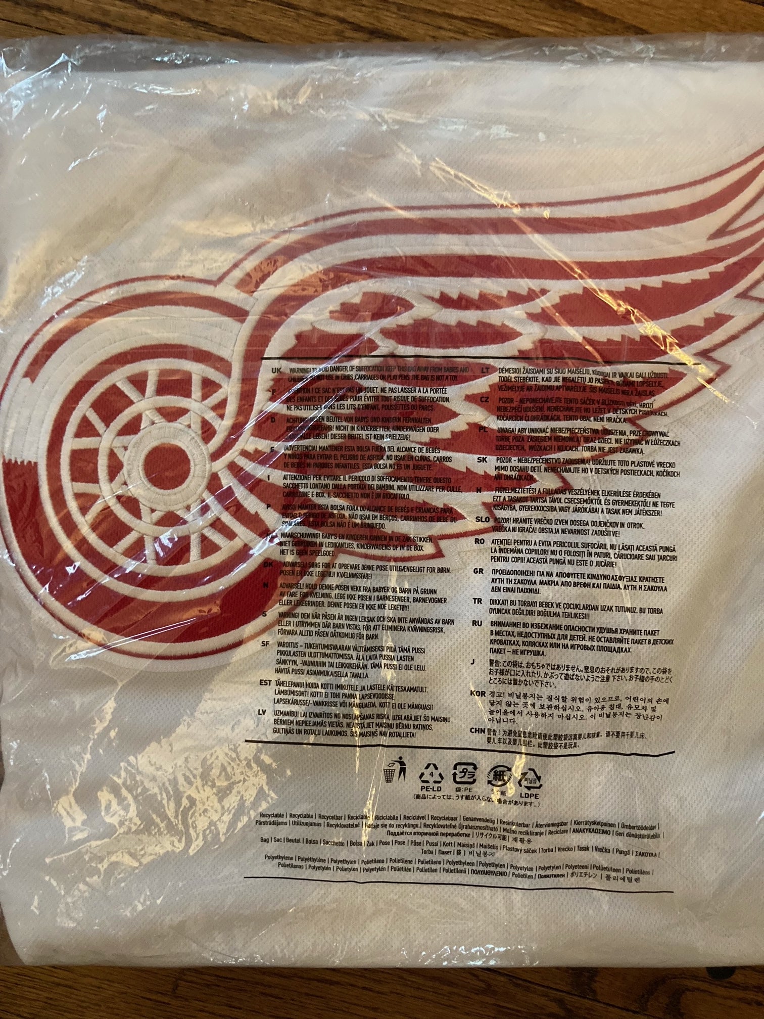 Detroit Red Wings Larkin MiC White NHL100 3-Patch Adidas Authentic MiC  Jersey 54