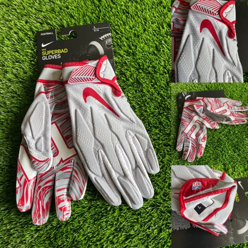 Nike Super Bad NFL Football Gloves - NY Giants - Medium