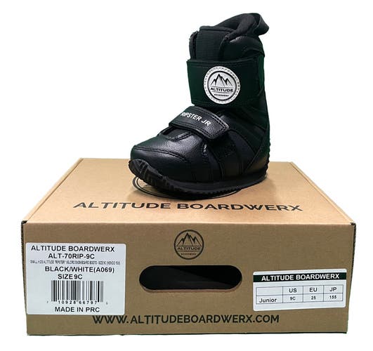 TODDLER ?KIDS’ UNISEX ALTITUDE "RIPSTER JR" HOOK & LOOP SNOWBOARD BOOTS SIZE: 9C