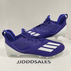 Adidas Adizero Scorch 2 SM Purple White Football Cleats Men's Size 12.5 GZ0406.