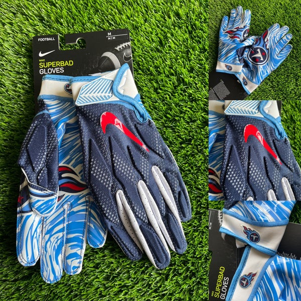 Nike Super Bad NFL Football Gloves - Tennessee Titans - Medium