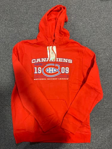 New Red Majestic Montreal Canadians Hoodie Large