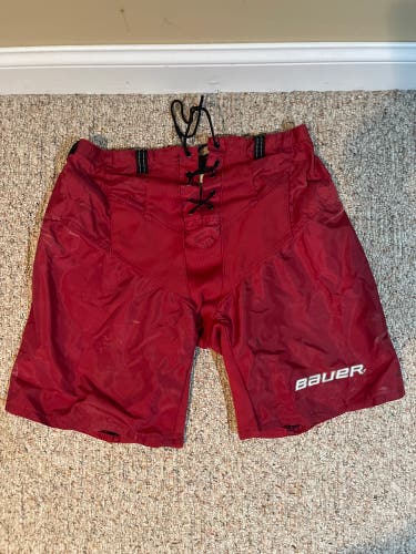 Red Used Medium Bauer None Pant Shell