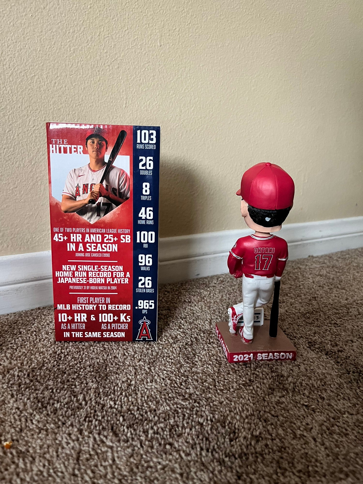 Shohei Ohtani Angels Giveaway Lot: Bobblehead, Face Shirt, Pillow, Retro  Jersey Shirt for Sale in Orange, CA - OfferUp