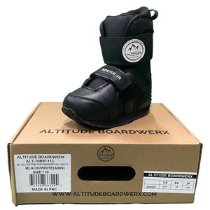 SMALL ​KIDS’ UNISEX ALTITUDE "RIPSTER JR" HOOK & LOOP SNOWBOARD BOOTS SIZE: 11C