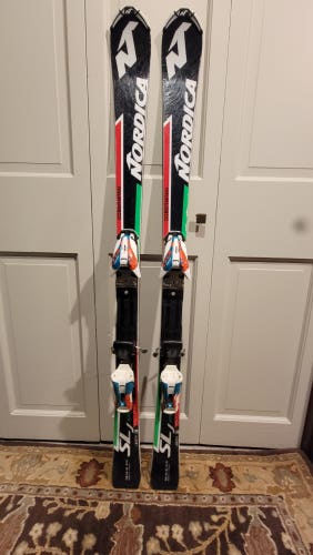 Used Nordica 136 cm Racing Dobermann SL WC Skis With Bindings Max Din 10