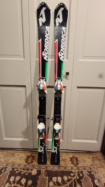 Used Nordica 136 cm Racing Dobermann SL WC Skis With Bindings Max Din 10