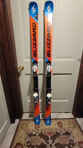 Used Blizzard  156 cm Racing GS FIS Skis With Bindings Max Din 10