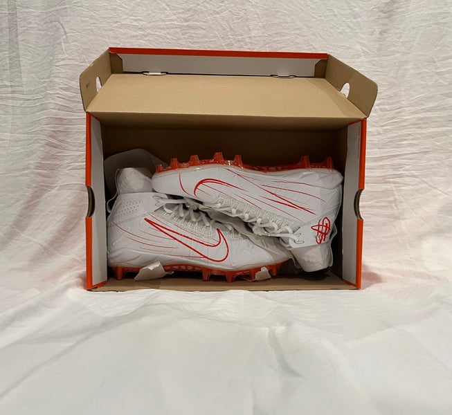White Unisex Turf Cleats High Top Huarache