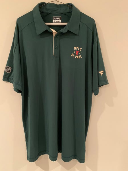 New Fanatics Minnesota Wild Team Issued Golf Shirt