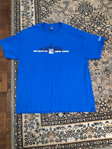 Mens XL New York Rangers “No Quit in New York” T-Shirt