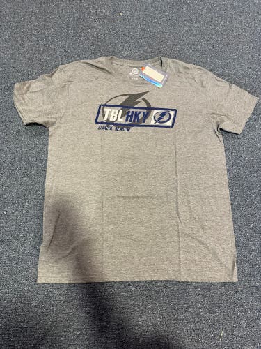 New Gray Fanatics Tampa Bau Lightning Coordinates T-Shirt L, XL & 2XL