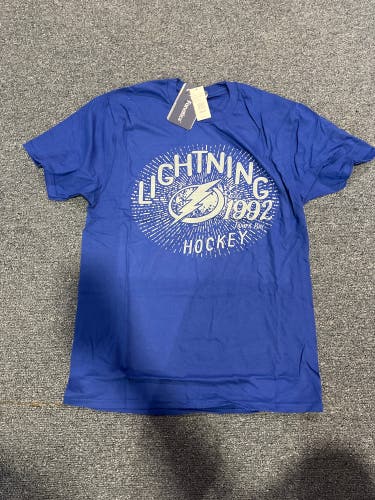 New Blue Fanatics Tampa Bay Lightning Graphic T-Shirt M, L, XL & XXL