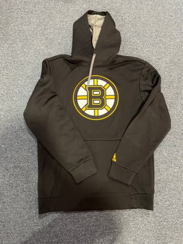 New Black Adidas Boston Bruins Big Logo Hoodie S & Large