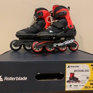 Used Rollerblade Microblade Kid's Adjustable Inline Skate Size 5-8