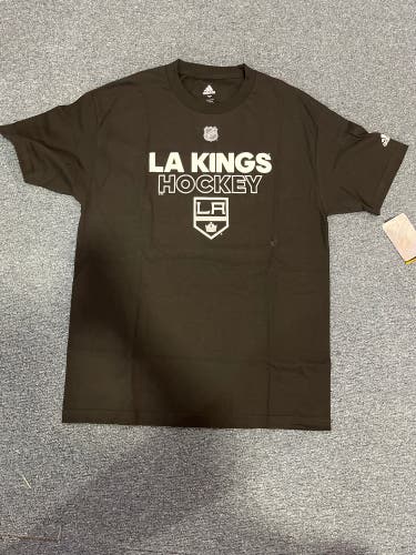 New Black Adidas “LA Kings Hockey” Short Sleeve T-Shirt M, L & XL
