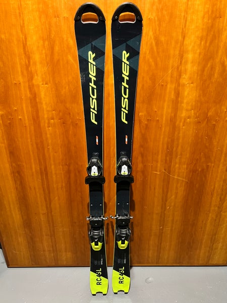 Used Fischer 130 cm RC4 World Cup SL Skis With Bindings