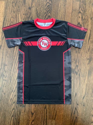 NEW - Team Wisconsin Hockey Sublimated Performance Shirt. 100% Polyester