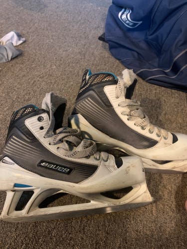 Used Bauer Regular Width Size 11 Reactor 4000 Hockey Goalie Skates