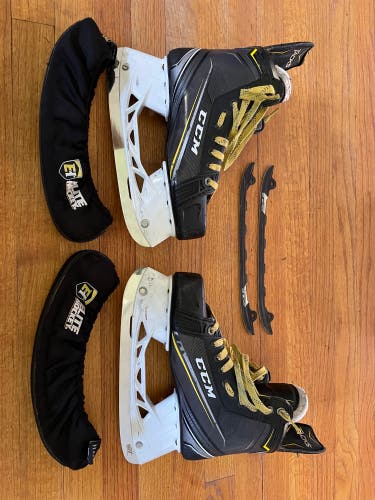 Used CCM Regular Width  Size 9 Tacks Vector Pro Hockey Skates