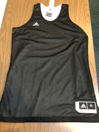 Adidas Adult Small Black/White Reversible Sleeveless Mesh Basketball Jersey (New)
