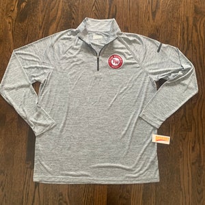 NEW - 1/4 Zip Performance Top. Team Wisconsin Logo. Size XXL