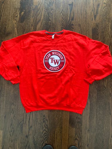 NEW - Crewneck Sweatshirt. Sublimated TW hockey Logo. Size XL