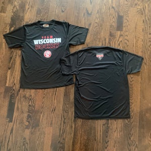 NEW- Team Wisconsin Performance Short Sleeve size Youth Large & Adult Medium available