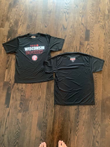 NEW- Team Wisconsin Performance Short Sleeve size Youth Large & Adult Medium available
