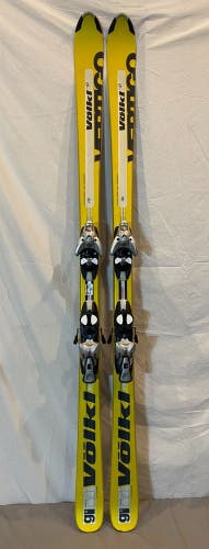 Volkl Vertigo G3 177cm 108-70-96 r=19.9m Skis Salomon S912 Bindings EXCELLENT