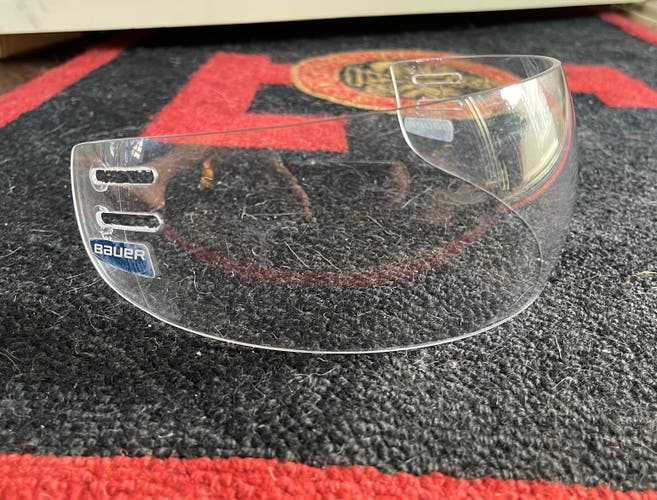 Used AHL Pro Stock Bauer Pro Visor Hartford Wolf Pack (includes hardware)