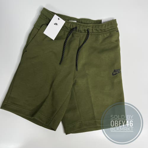 Nike Men's Sportswear Tech Fleece Shorts  Olive Green SZ XS