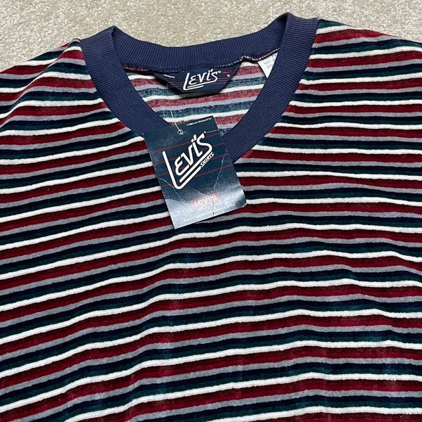 Levis Striped Sweater Men XS Adult Vintage 80s Pullover Retro USA New Tags  | SidelineSwap