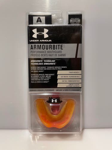 New Under Armour UA Armourbite Orange & Pink Strap/Strapless Mouthguard Football Hockey