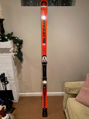 Used Blizzard  184 cm Racing Firebird GS Race Plate Skis With Bindings Max Din 16