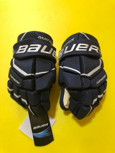 New Bauer Supreme Matrix Gloves 10"navy