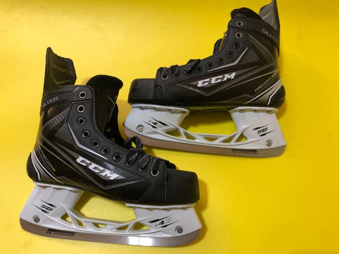 Senior New CCM RibCor SILVER Hockey Skates  Size 6.5 D