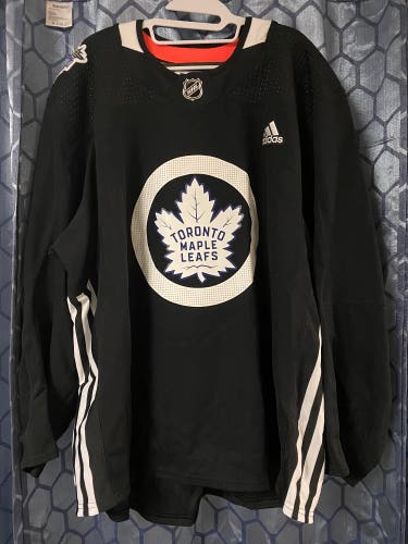Pro Stock Toronto Maple Leafs Practice Jersey- Black (2018 NHL Stadium Series) Size 58 w/LOA