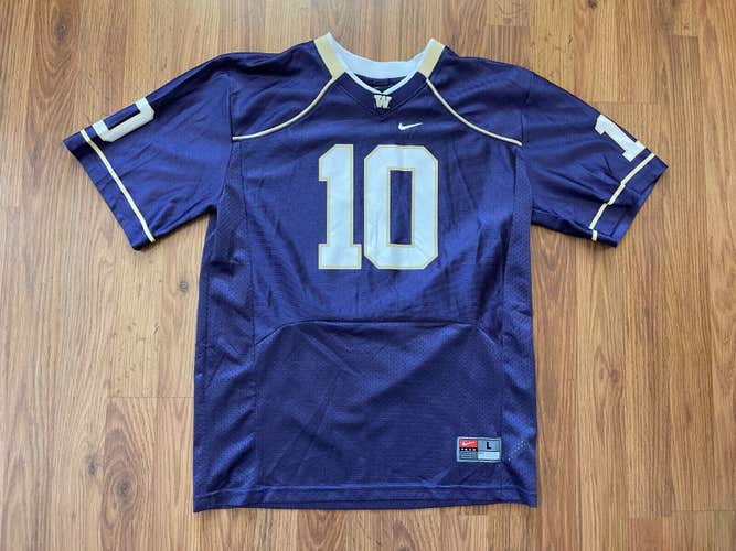 Washington Huskies #10 NCAA FOOTBALL SUPER AWESOME Nike Boys Size Large Jersey!