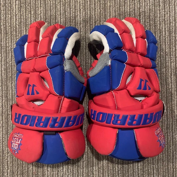 WARRIOR Riot 2 Lax Fest Showcase Red & Blue Lacrosse Glove - 13"