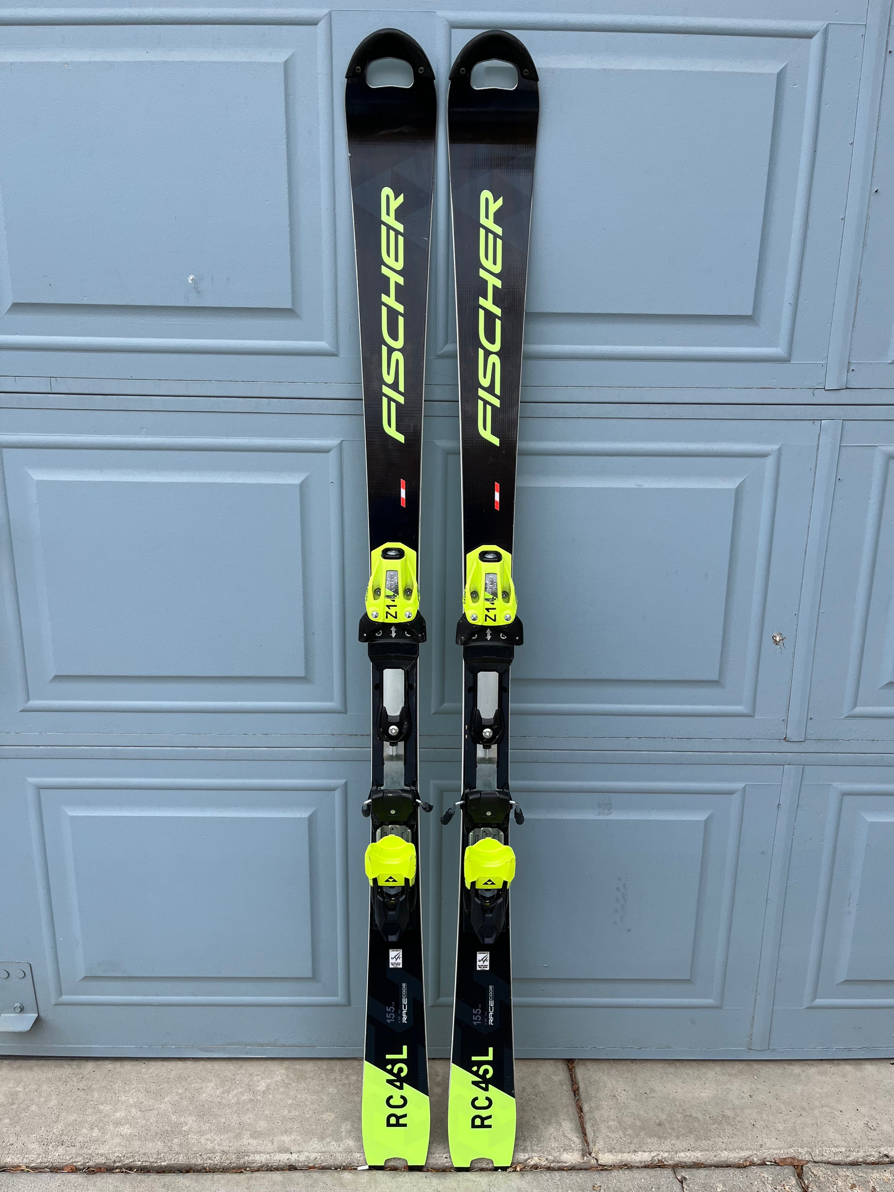2022 Fischer 155 cm Racing RC4 World Cup SL Skis With Bindings Max