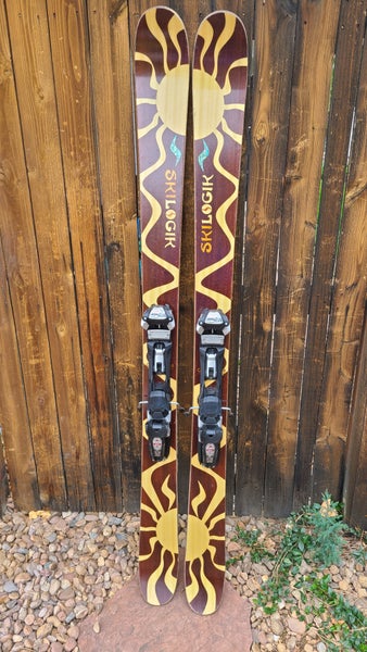 Used Women's Ski Logik 168 cm Powder Skis With Bindings Max Din 15