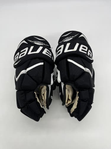 SENIOR 14" Bauer Vapor X700 Ice Hockey Gloves Black White Good Palms CLEAN