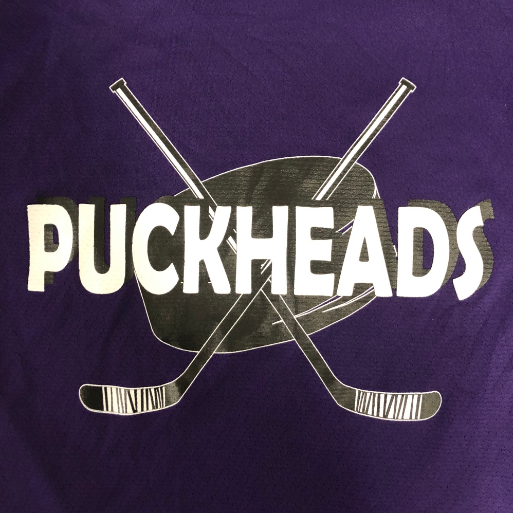 PUCKHEADS mens small purple jersey