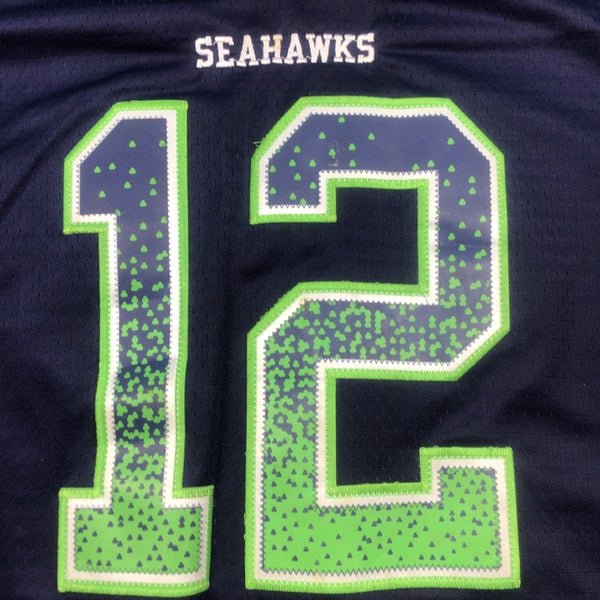 Nike NFL Seattle Seahawks 12th Man jersey. Stitched graphic. Large