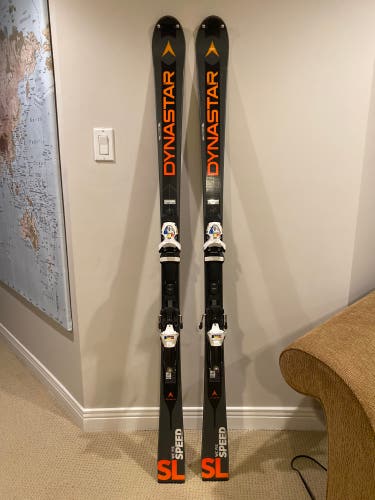 Men's 2019 165 cm With Bindings Max Din 18 Speed WC FIS SL Skis