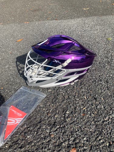 Cascade XRS Brand New Chrome Purple Limited Edition Lacrosse Helmet (Retail price $465)